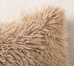 Mongolian Faux Fur Lumbar Pillow Cover