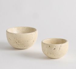 Travertine Decorative Bowl - Set of 2