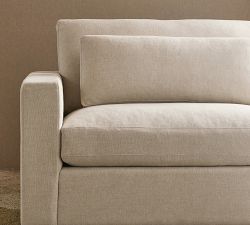 Westwood Square Arm Deep Seat Chaise Sectional (130"&ndash;136")