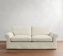 PB Comfort Modern Roll Arm Slipcovered Sofa (67"-120")