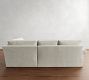 Pearce Roll Arm Slipcovered 3-Piece Bumper Sectional (122")