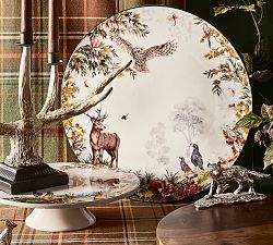 Fantastical Forest Stoneware Round Serving Platter