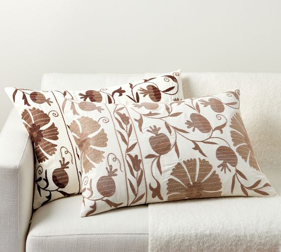 Montrose Suzani Embroidered Lumbar Pillow Cover