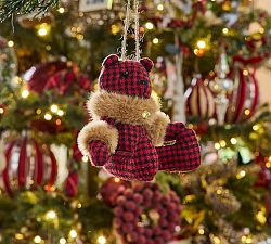 Plaid Bear Ornament