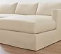 Carmel Slim Arm Slipcovered Chaise Sectional (107"&ndash;129")