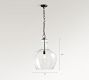 Flynn Recycled Glass Pendant (12"-17")