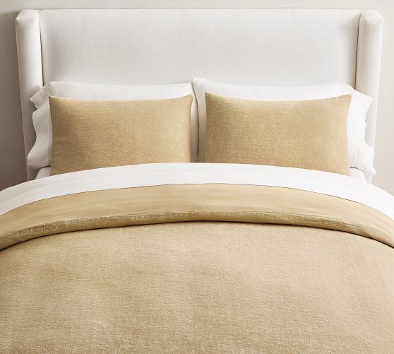 Jacquard Cotton Chenille Duvet Cover by Pottery Barn
