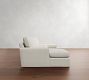 Pearce Square Arm Slipcovered 4-Piece Double Chaise Sectional (155")