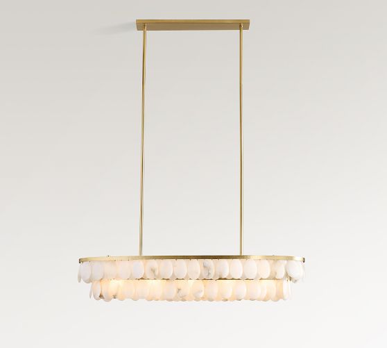 Solene Alabaster Linear Chandelier (45") by Pottery Barn