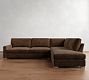 Turner Square Arm Leather Return Bumper Sectional (106"&ndash;125")