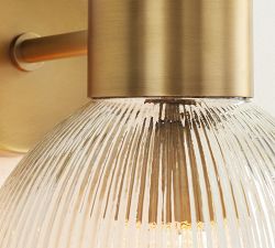 Valerie Ribbed Glass Sconce (12")