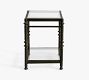 Estelle Rectangular Glass Side Table (17.5")