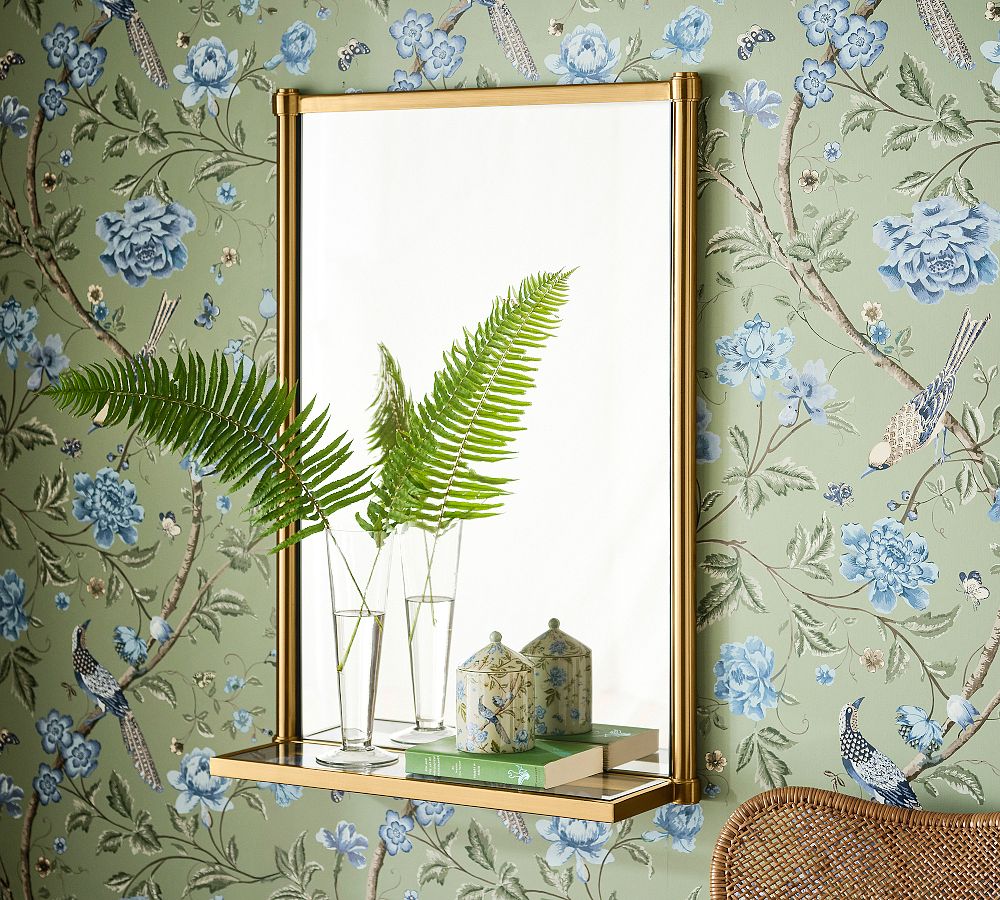 Everson Mirror With Shelf by Pottery Barn