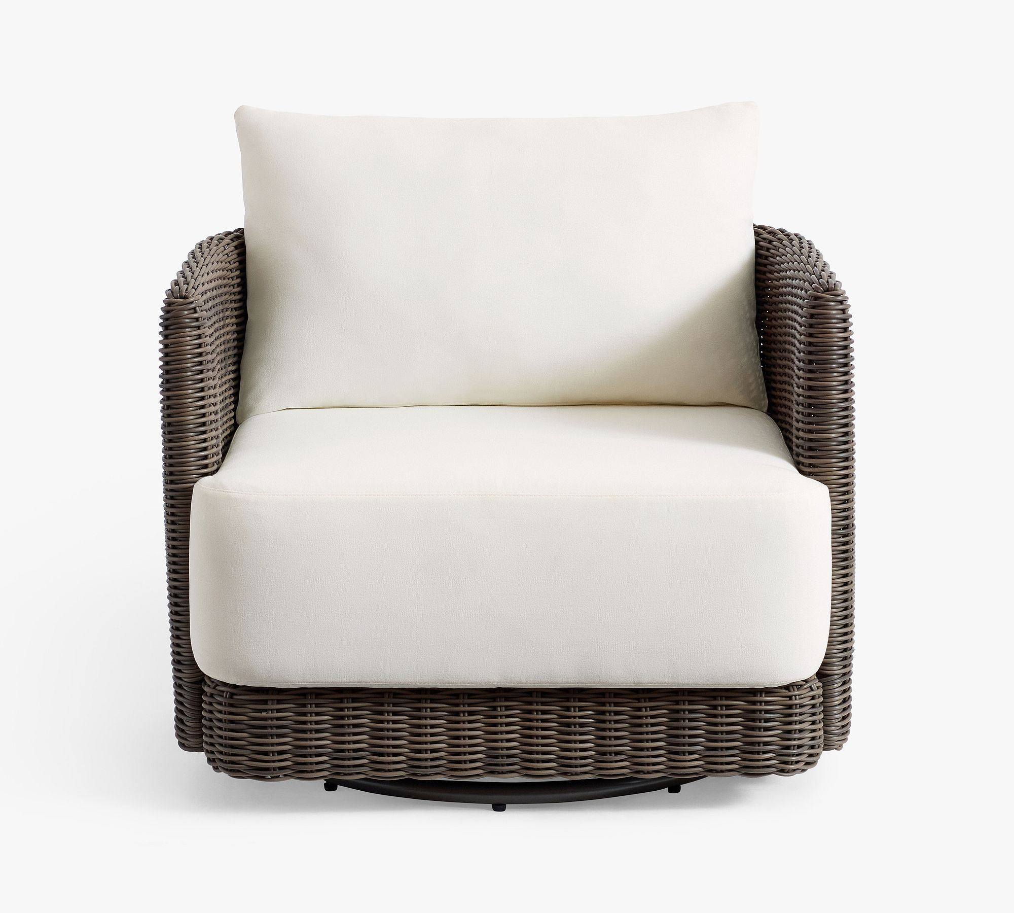 Huntington Wicker Swivel Curved Outdoor Lounge Chair