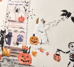Halloween Embroidered Pillow Cover