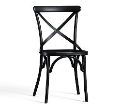 Open Box: X-Back Outdoor Bistro Chair - Black
