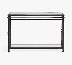 Open Box: Estelle Glass Console Table (45") - Matte Black