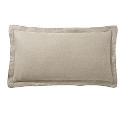 Open Box: European Flax Linen Waffle Sham, King, Set of 3 -  Dark Flax