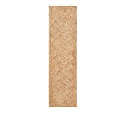 Open Box: Salvino Diamond Jute Rug, 2.5' x 9' - Natural