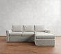 Cameron Modern Roll Arm Slipcovered Chaise Sectional (100")