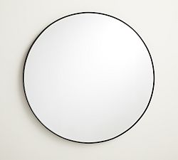 Open Box: Linden Round Mirror (34"Dia) - Matte Black