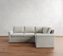 Cameron Modern Roll Arm Slipcovered 3-Piece Sectional (100")