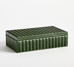 Open Box: Finley Leather Jewelry Box - Green