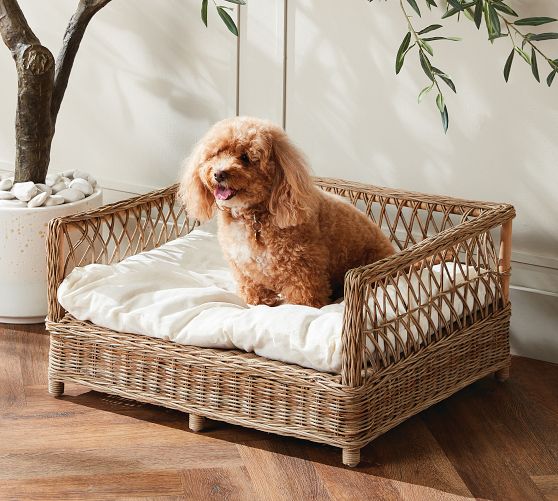 Charlotte Rattan Pet Bed