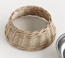 Charlotte Rattan Pet Bowls