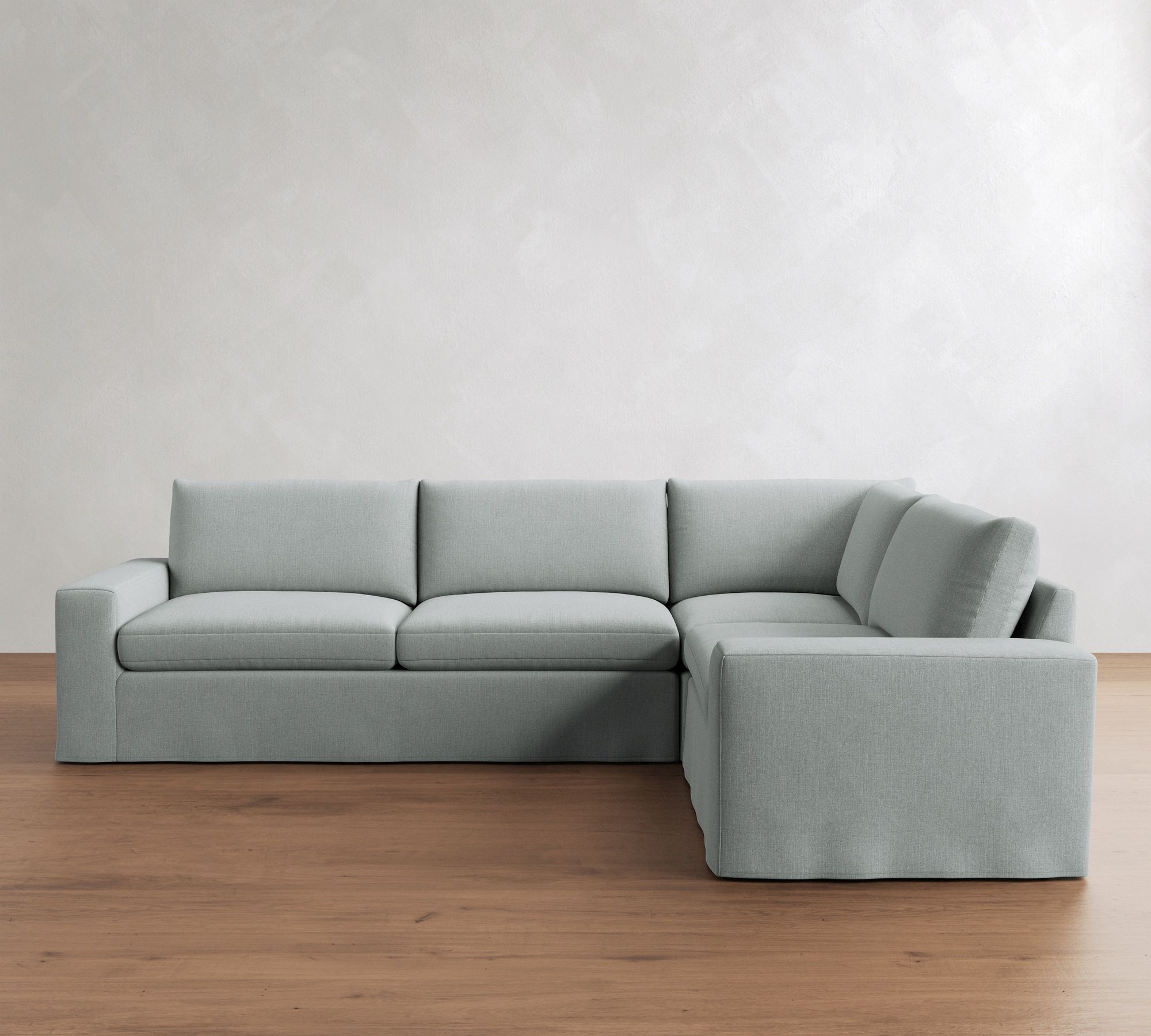 Sierra Slipcovered 3-Piece Sectional (126")