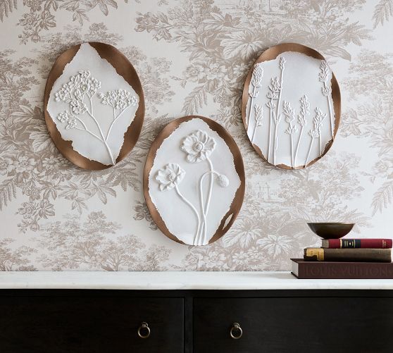 Earthenware Botanical Wall Plate