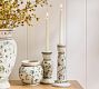 Green Floral Candle Holder