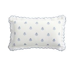 Open Box: Gemma Embroidered Sham, King - White/Blue