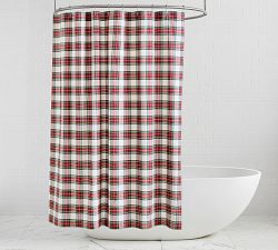 Open Box: Stewart Plaid Shower Curtain (72") - Ivory Multi