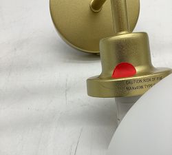 Open Box: Belling Triple Sconce (28") - Milk Glass, Brass