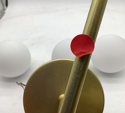 Open Box: Belling Triple Sconce (28") - Milk Glass, Brass