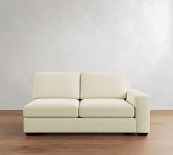 Open Box: Big Sur Square Arm Right Loveseat - Performance Boucle Ivory