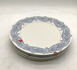 Open Box: Botanical Bunny Stoneware Charger Plates - Set of 4