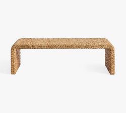 Open Box: Capitola Rectangular Woven Coffee Table (58") - Natural