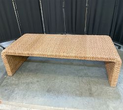 Open Box: Capitola Rectangular Woven Coffee Table (58") - Natural