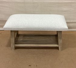 Open Box: Low Boucle Entry Bench (28.5") - Oatmeal, Fog