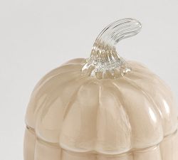 Glass Pumpkin Candle - Autumn Amber
