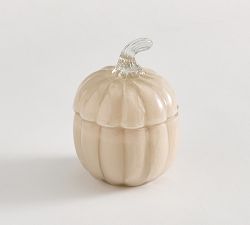 Glass Pumpkin Candle - Autumn Amber