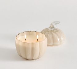 Glass Pumpkin Candle - Autumn Amber