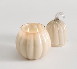 Glass Pumpkin Candle - Autumn Amber