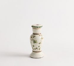 Green Floral Candle Holder