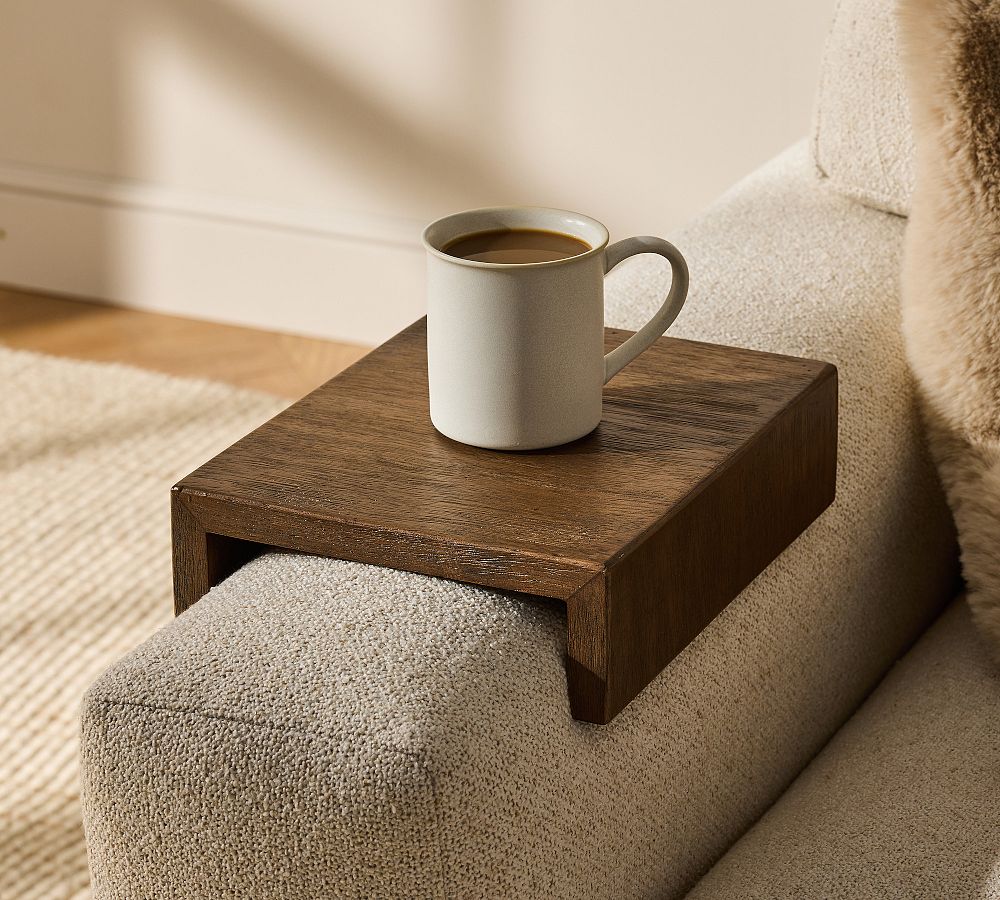 Big Sur Square Armrest Tray - Brindle Finish