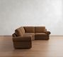 Bellevue Leather 3-Piece Wedge Sectional (128")