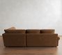 Bellevue Leather 3-Piece Wedge Sectional (128")