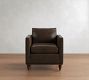 Jake Leather Turned Leg Chair